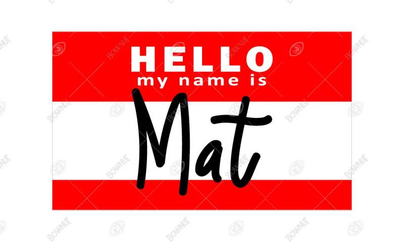 Free Hello My Name Is Mat Coir Door Mat Stencil Design Crafter File Download Free Best Svg Cut Files