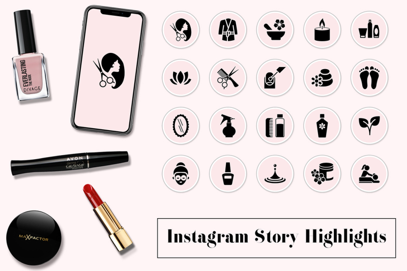 Spa Instagram Story Icons By North Sea Studio | TheHungryJPEG