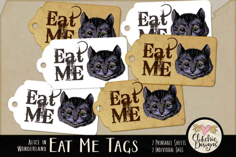 Free Eat Me Cheshire Cat Printable Tags Crafter File Best Free Svg Cut Files