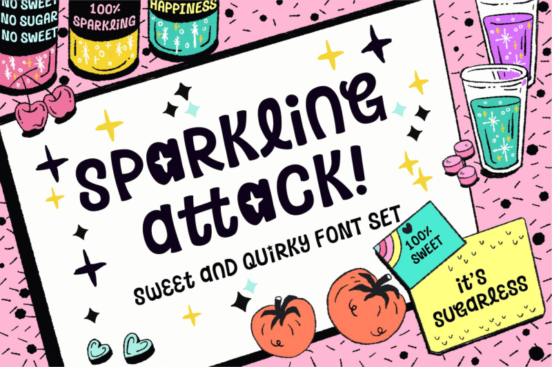 Sparkling Attack Playful Font By Paperly Studio Thehungryjpeg Com
