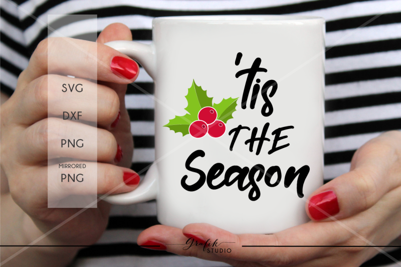 Download Free Tis The Seasonáchristmas Svg File Dxf File Png File Crafter File