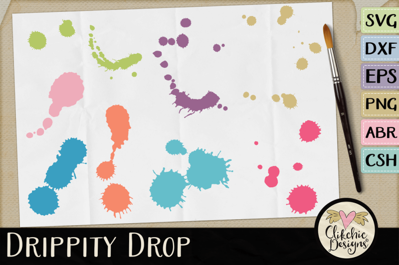 Download Free Drippity Drop Svg Cutting Files Brushes & Custom Shapes Crafter File