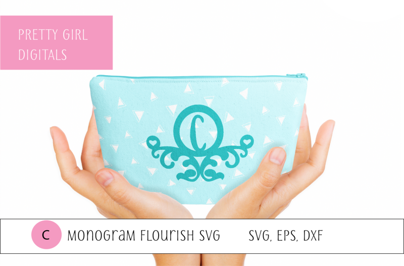 Download Free Monogram C Flourish Frame Crafter File