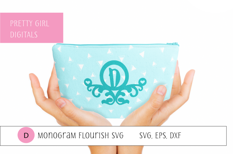 Download Free Monogram D Flourish Frame Crafter File