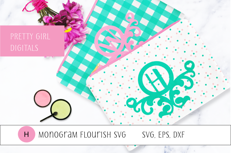 Free Monogram H Flourish Frame Svg Free Beach Svg Cut Files