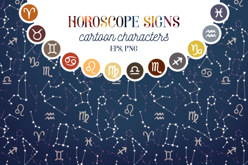 Vector horoscope signs By kateja | TheHungryJPEG