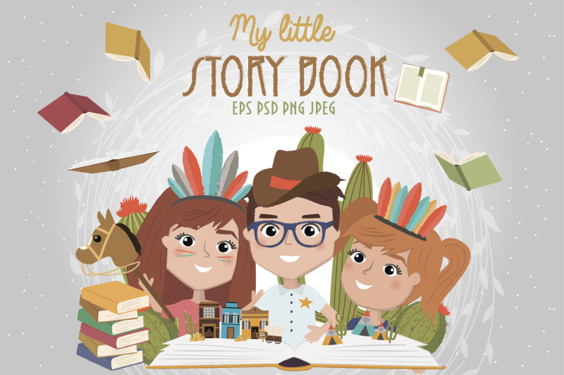 My story book. Story book. Little story. School imagine.