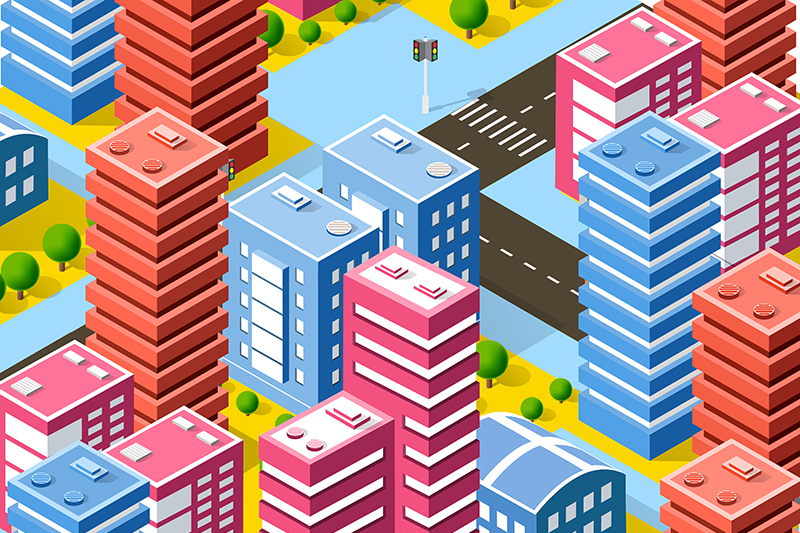 Isometric 3d City Megapolis By Alexzel Thehungryjpeg 