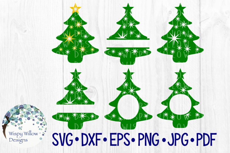 Christmas Tree Bundle Name Monogram Frame Svg Dxf Eps Png Jpg Pdf Design Free Download Svg Files Friendship