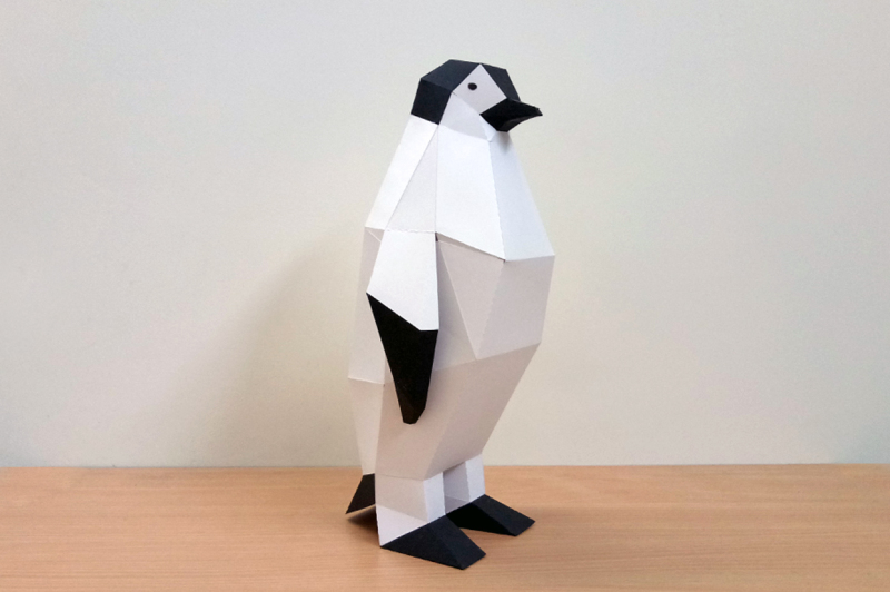 DIY Penguin - 3d Papercraft By PAPER amaze | TheHungryJPEG