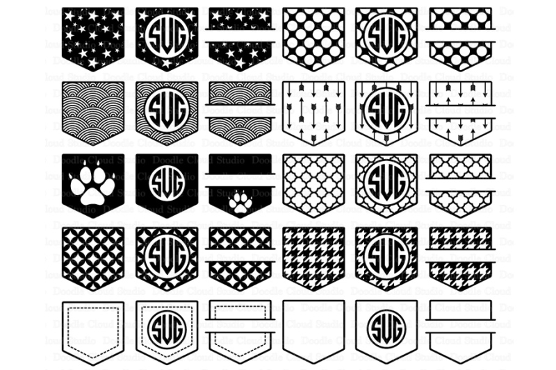 Free Shirt Pocket Monogram Svg Pocket Patterns Svg Files Crafter File