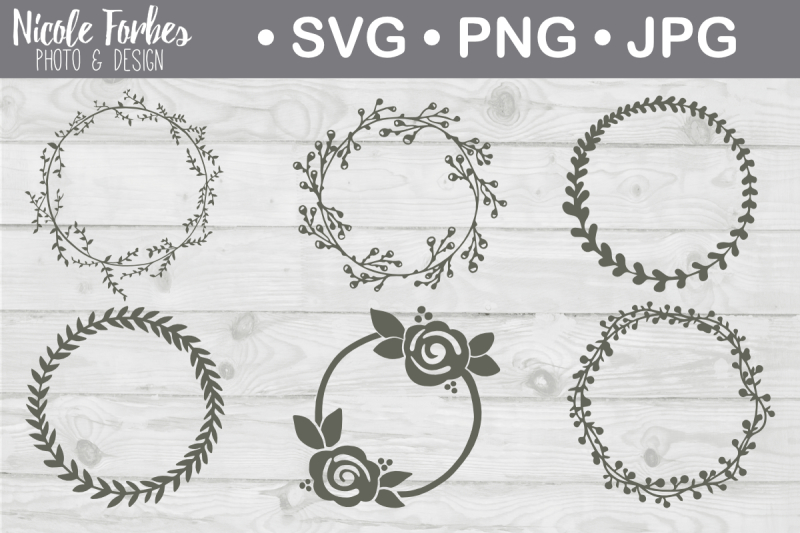 Download Free Hand Drawn Flourish Wreaths SVG Cut File Crafter File