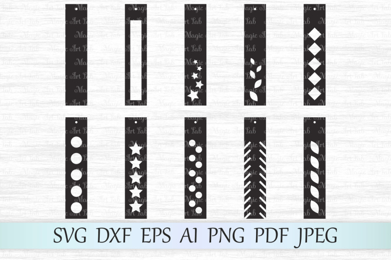 Download Free Rectangle Earrings Svg Earrings Cut File Earrings Silhouette Dxf Crafter File