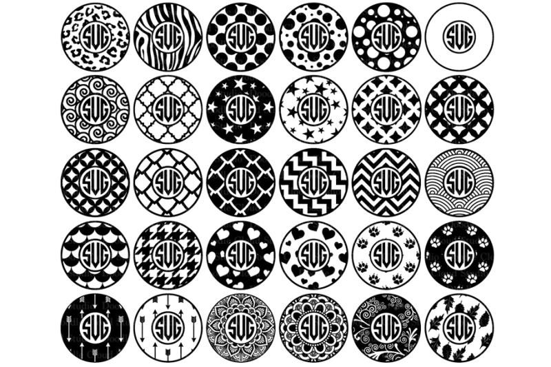 Free Circle Monogram Frames Svg Files Circle Patterns Svg Png Crafter File 5846 Best Free Svg Cut Files Images In 2019