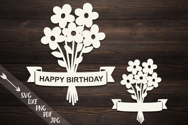 Download Free Flowers Bouquet Paper Cut Template Laser Cut Papercutting File Svg Crafter File Download Free Svg Cut Files
