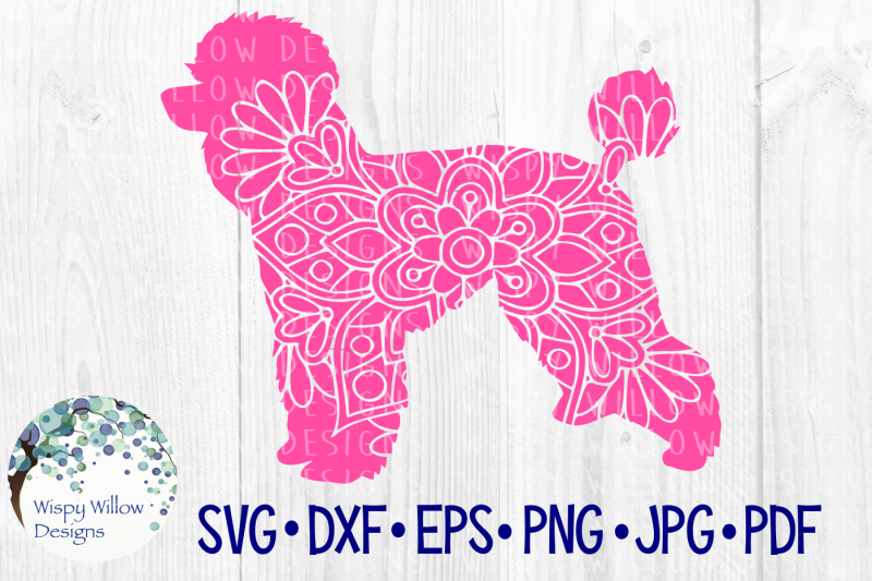 Free Poodle Dog Mandala Svg Dxf Eps Png Jpg Pdf Crafter File Download Svg Cut File Free