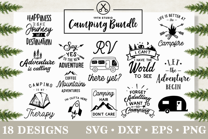 Camping Svg Bundle Svg Dxf Eps Png Scalable Vector Graphics Design Free Download Svg Files Remembrance