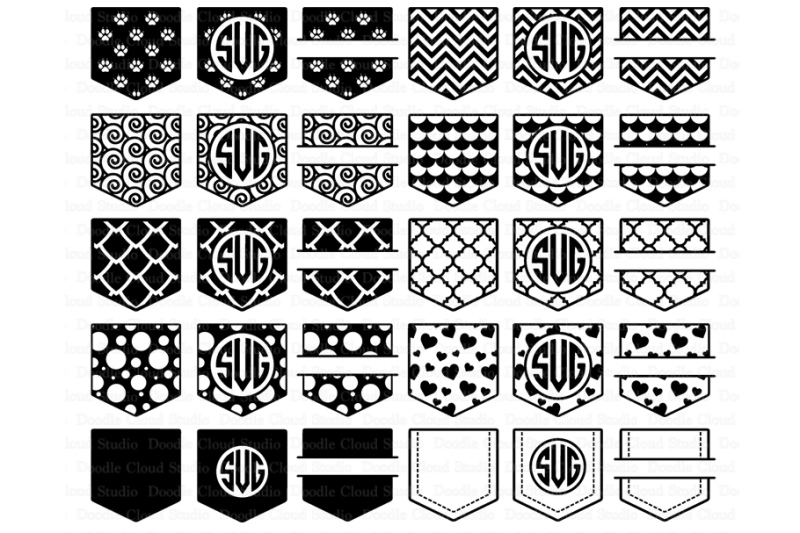 Download Free Pocket Monogram Svg Shirt Pocket Patterns Svg Files Svg