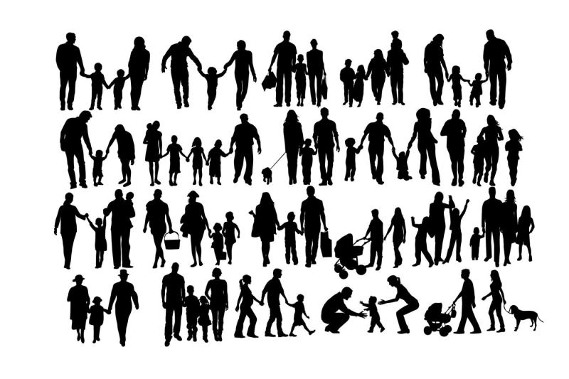 Download Family silhouettes SVG DXF PNG By twelvepapers | TheHungryJPEG.com