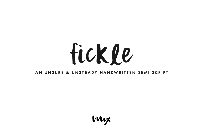 Fickle A Handwritten Semi Script By Mix Fonts Thehungryjpeg Com