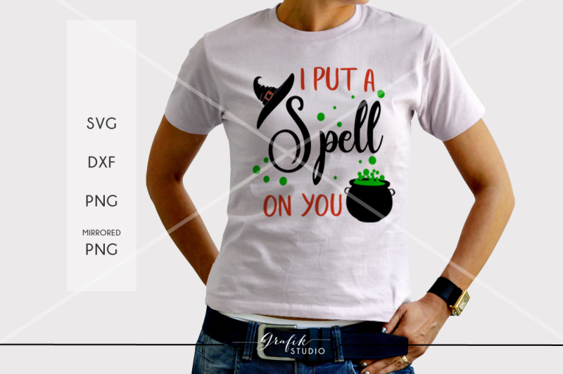 Download Free I Put A Spell On You Halloween Svg File Dxf And Png File Crafter File