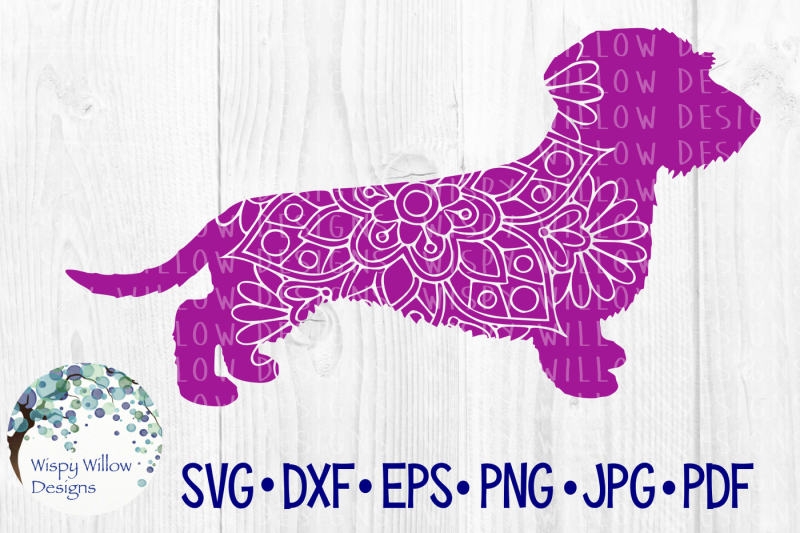 Wire Haired Dachshund Mandala Weiner Dog Svg Dxf Eps Png Jpg Pdf Design Free Download Svg Files Family Cars