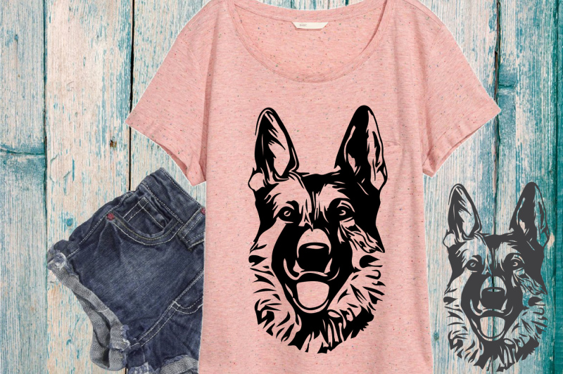  German shepherd dog head svg Dogs 4th July Breed K-9 917S 