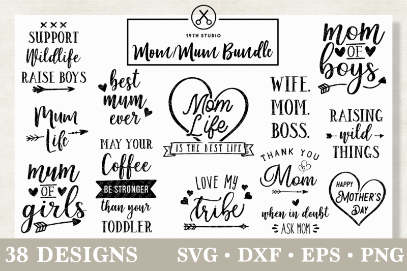 Free Mom Mum Svg Bundle Svg Free Jungle Svg