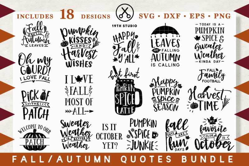 Free Fall Autumn Svg Bundle Crafter File Free Downloads Free Svg Files Monogram Fonts Quotes