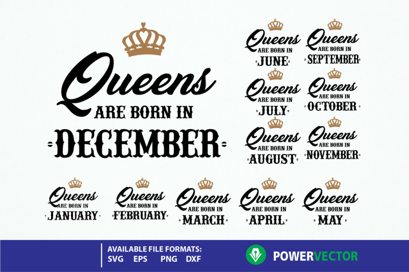 Download Queen Birthday Svg, Dxf Eps, Png Files. Queens are born ...