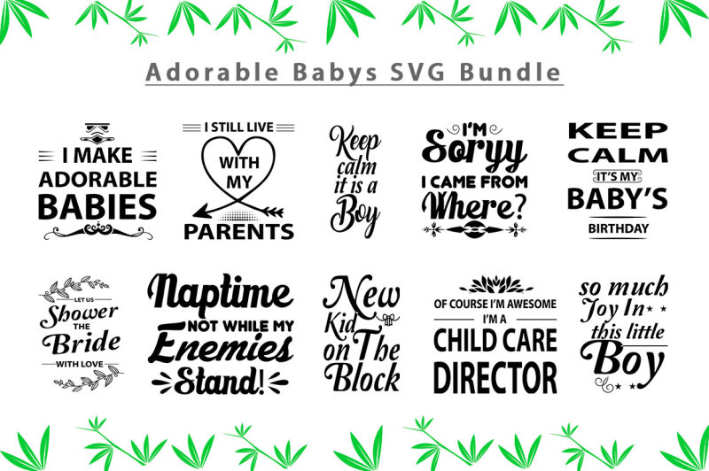 Download Baby's Quotes SVG Bundle Design - Free Download Sparkol ...