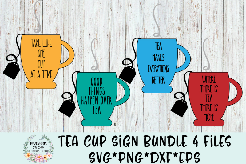 Free Tea Cup Sign Bundle Svg Cut File Crafter File Free Logo Png Images With Transparent Backgrounds