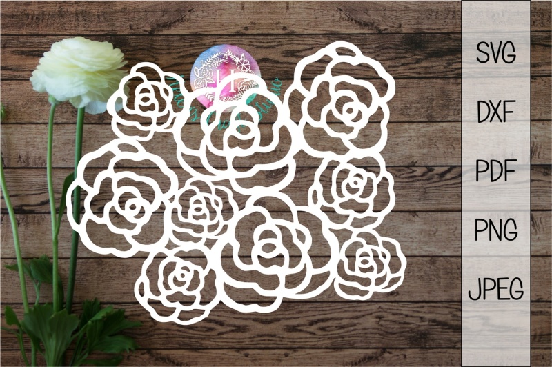 Download Rose lace cutting file DXF/SVG/PNG By Helens Craft Studio ...