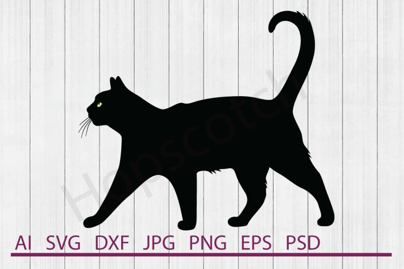 Download Free Free Black Cat Svg Black Cat Dxf Cuttable File Crafter File PSD Mockup Template