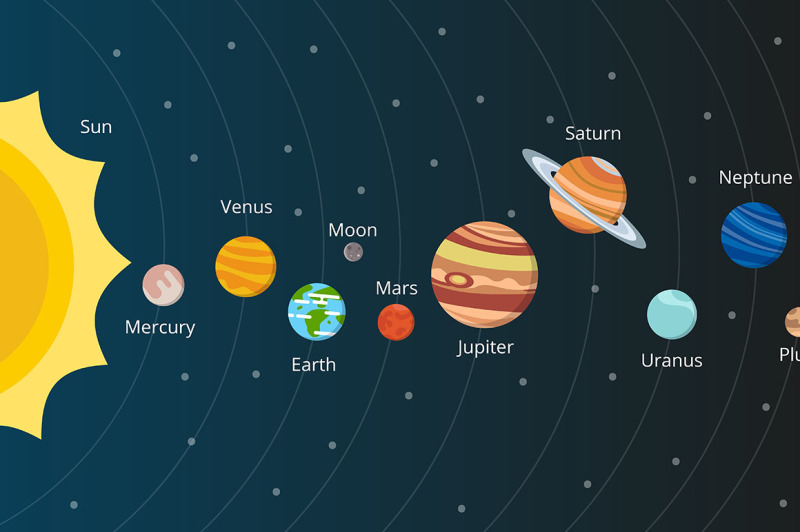 Scheme of solar system By ONYX | TheHungryJPEG