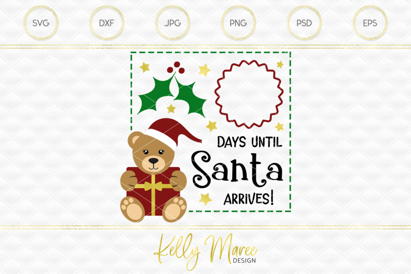 Free Christmas Santa Countdown Svg File Cut File Silhouette Cricut Crafter File Download Best Free 16805 Svg Cut Files For Cricut Silhouette And More