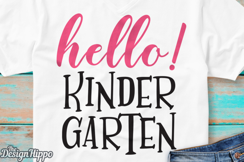 Download Free Hello Kindergarten Kids Teacher Back To School Svg Png Dxf Cut Files Crafter File