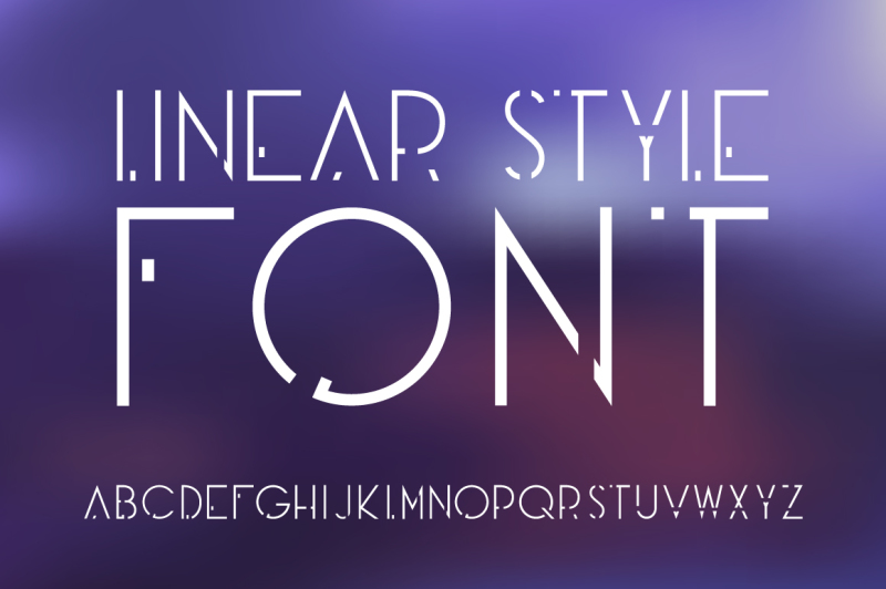 Linear OTF font. Futuristic style By Fractal Font Factory | TheHungryJPEG