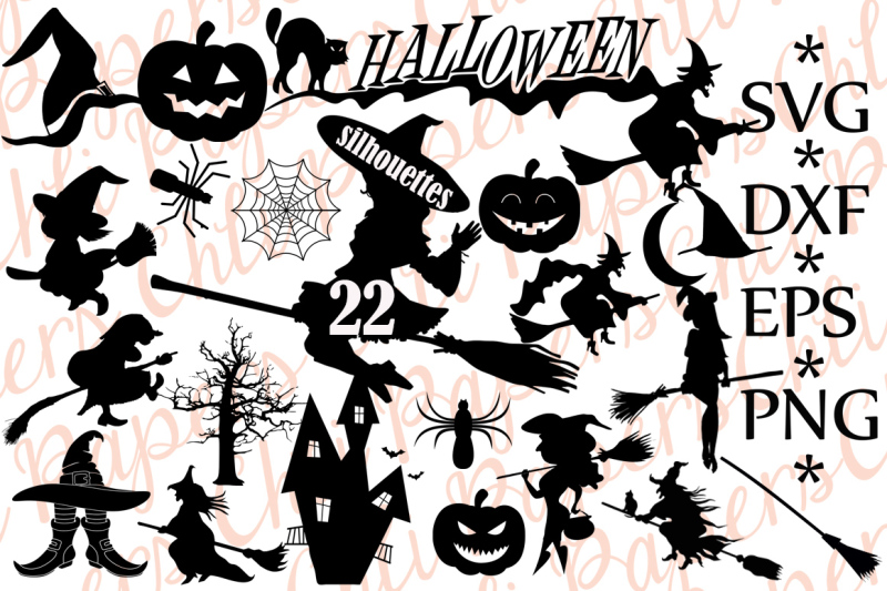 Download Free Free Halloween Silhouette Svg Halloween Clipart Halloween Bundle Svg Crafter File PSD Mockup Template