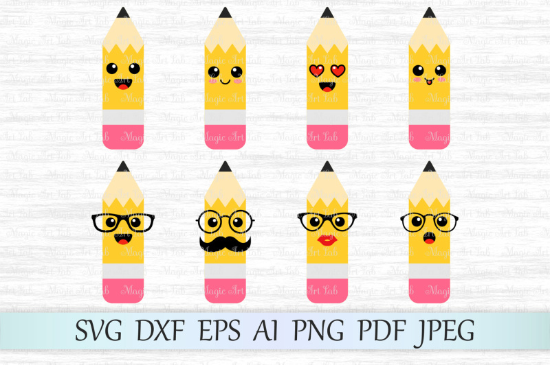 Download Pencil SVG, Back to school SVG, Pencil emoji clipart. Cute pencil SVG By MagicArtLab ...