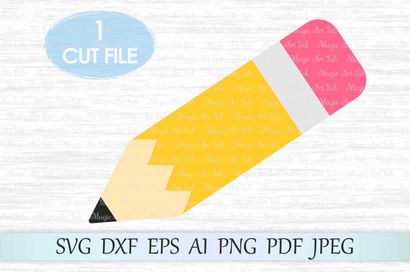 Pencil Svg Back To School Svg Teacher Svg School Cut File Clipart Design Free Download Svg Files Hobbies