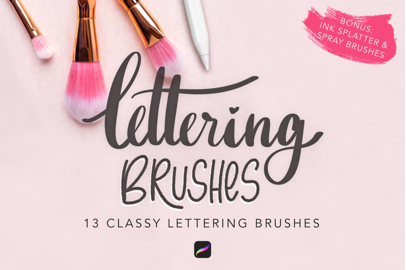 Classy Procreate Lettering Brush Set By Honey & Jazz | TheHungryJPEG