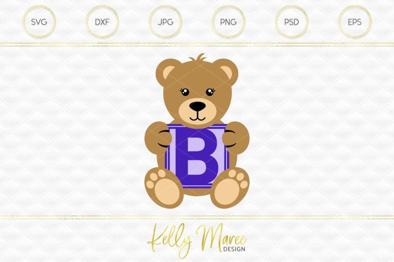 Download Free Letter B Bear Svg | Alphabet Svg Crafter File