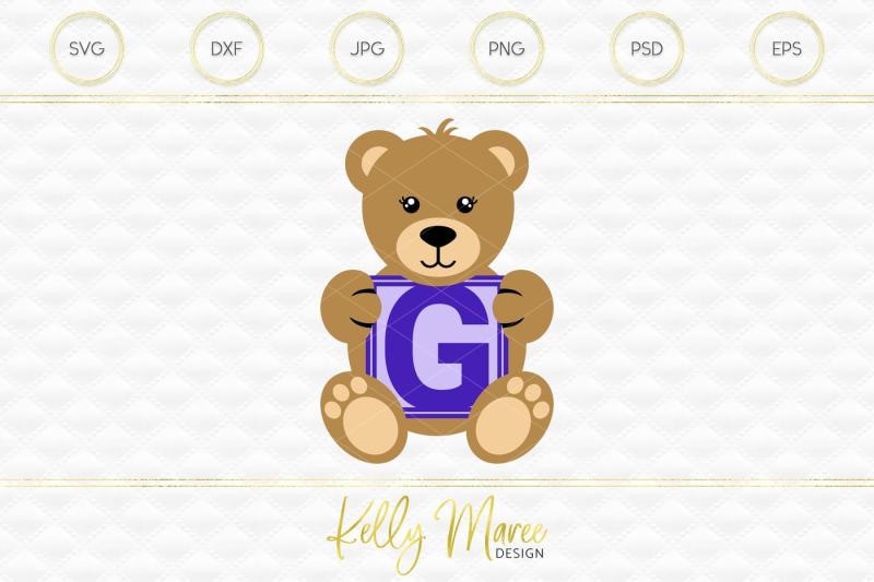 Download Free Letter G Bear Svg | Alphabet Svg Crafter File