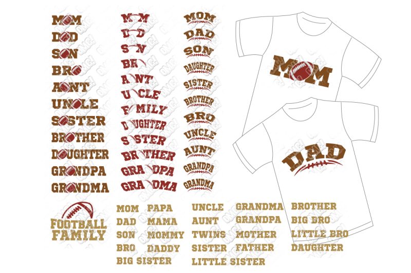 Free Football Family Svg Shirt Bundle In Svg Dxf Png Jpg Eps Crafter File Svg Files Free Downloads