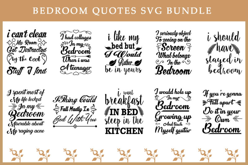 Download Bedroom Quotes SVG Bundle By teewinkle | TheHungryJPEG.com