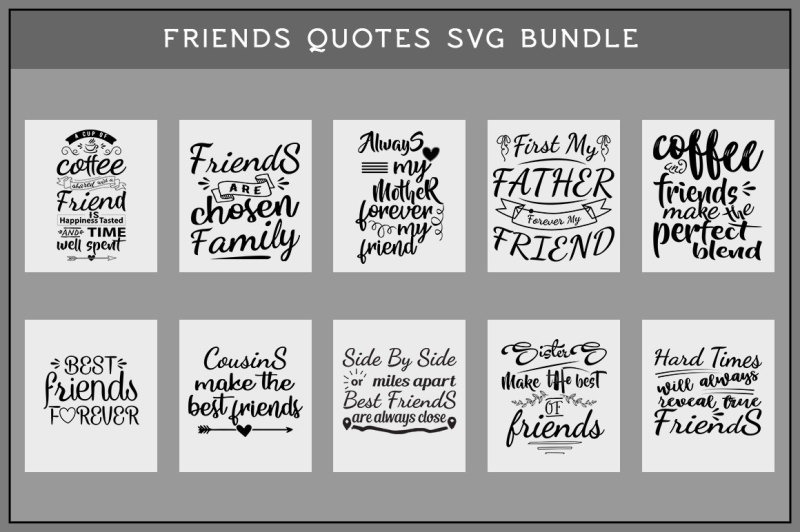 Download Free Friends Quotes Svg Bundle Crafter File