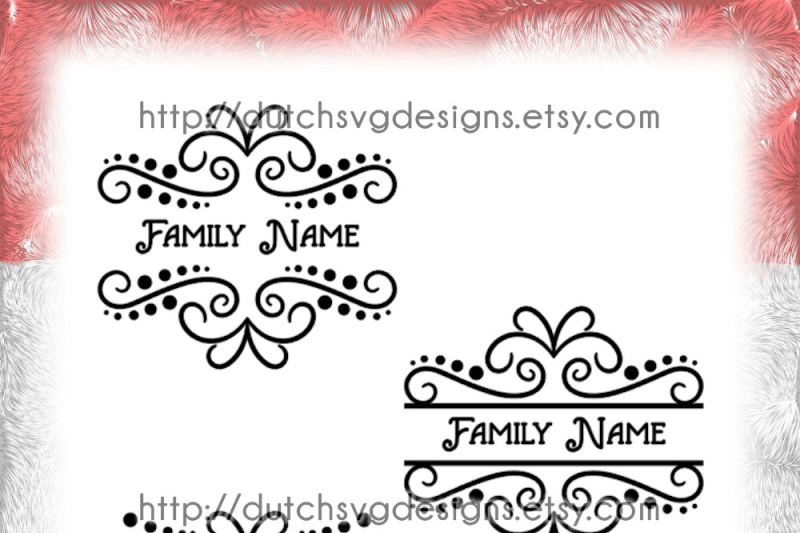 3 Swirly Split Border Cutting Files Monogram Svg Split Monogram Svg By Dutch Svg Designs Thehungryjpeg Com