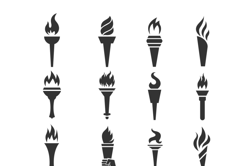 Torch vector icons By Microvector | TheHungryJPEG