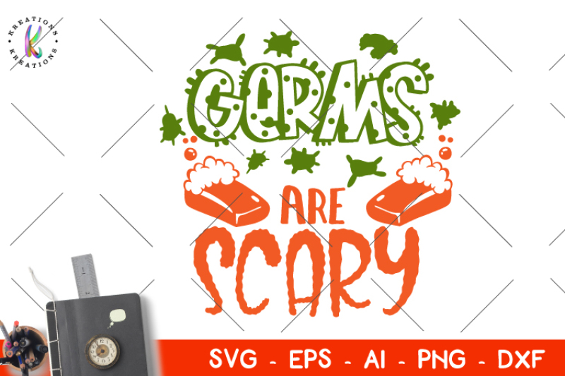 Germs are scary svg Halloween svg By KreationsKreations
